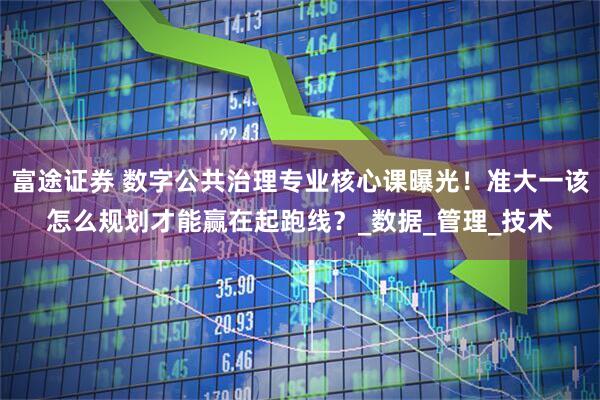 富途证券 数字公共治理专业核心课曝光！准大一该怎么规划才能赢在起跑线？_数据_管理_技术
